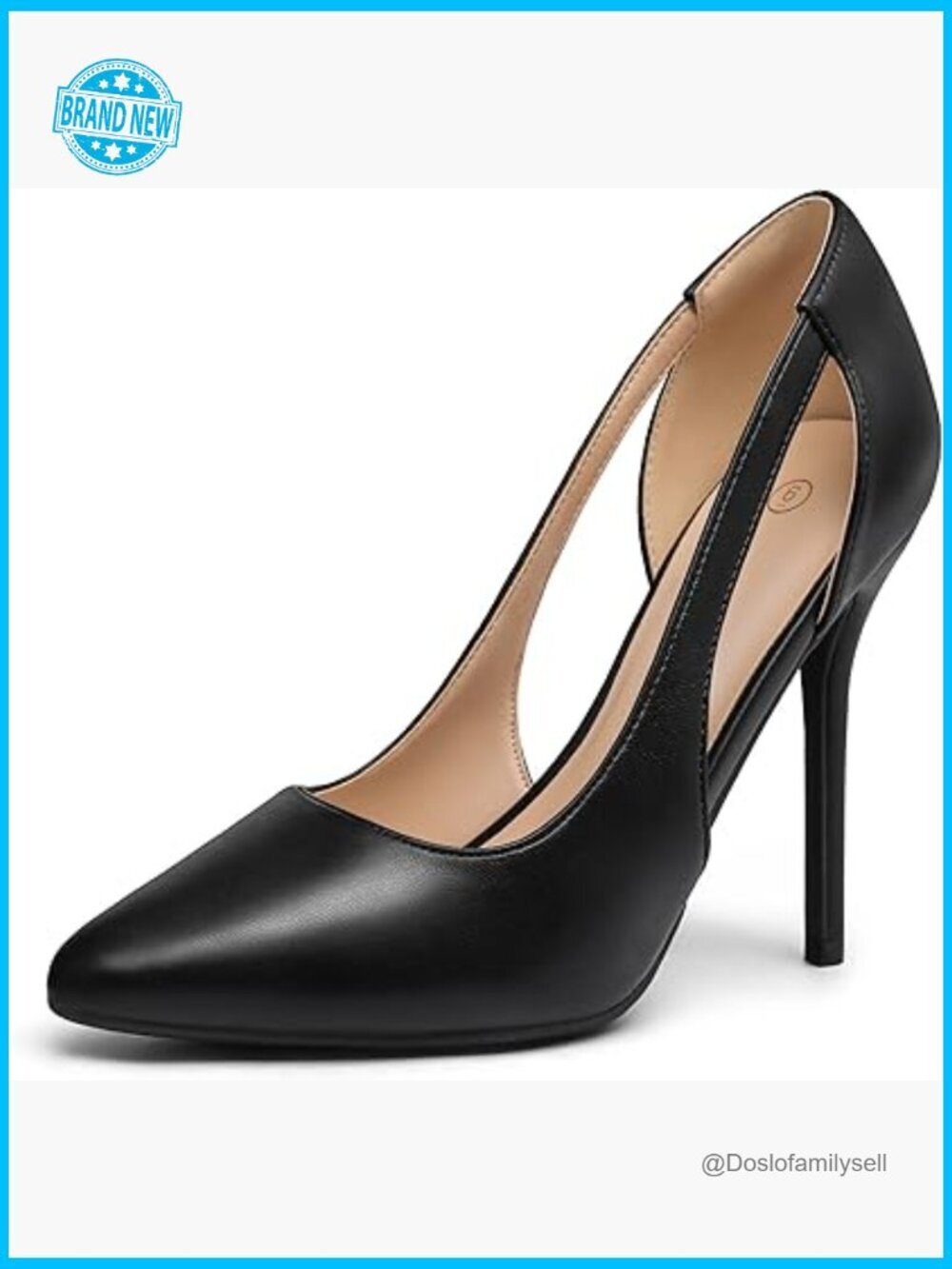 Stiletto Heels Pumps Pointed Toe Cut Out High Heels 4IN Dress Shoes
